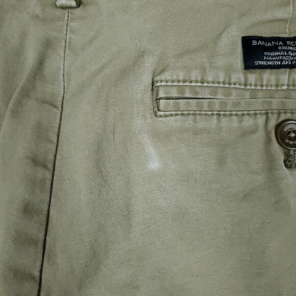 Banana Republic Pants Mens 35x27 Khaki Mason Chino Straight Fit Casual Fall 18 - Picture 15 of 16